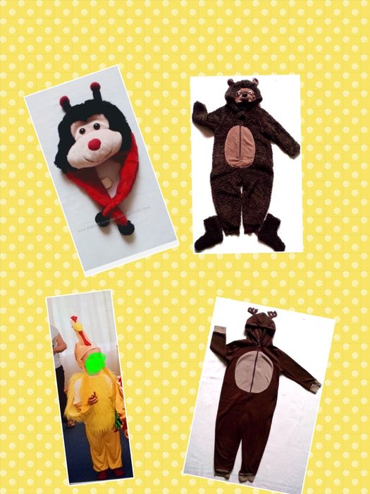 Карнавальні костюми(півник,ведмідь,олень,пірат,ніч,Бетмен)