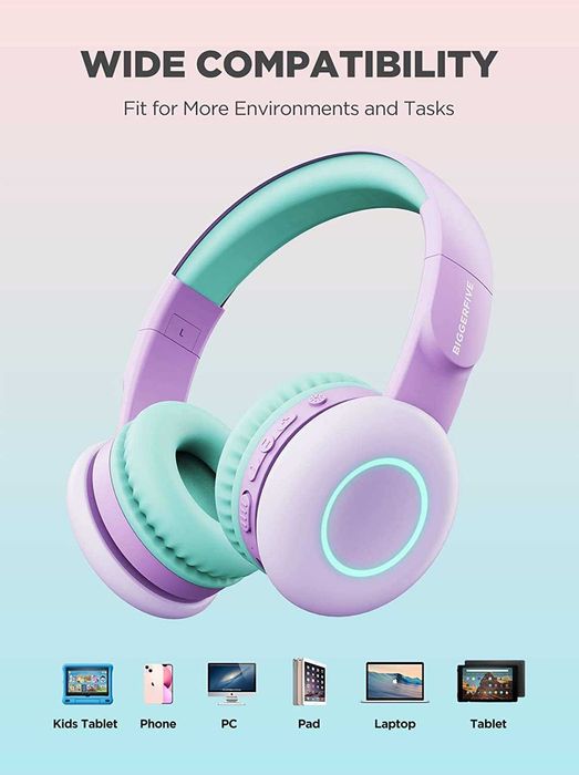 Bezprzewodowe słuchawki dla dzieci Biggerfive