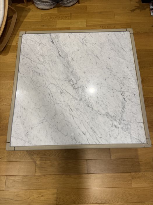 Mesa de centro Ethnicraft Mármore Carrara Branco