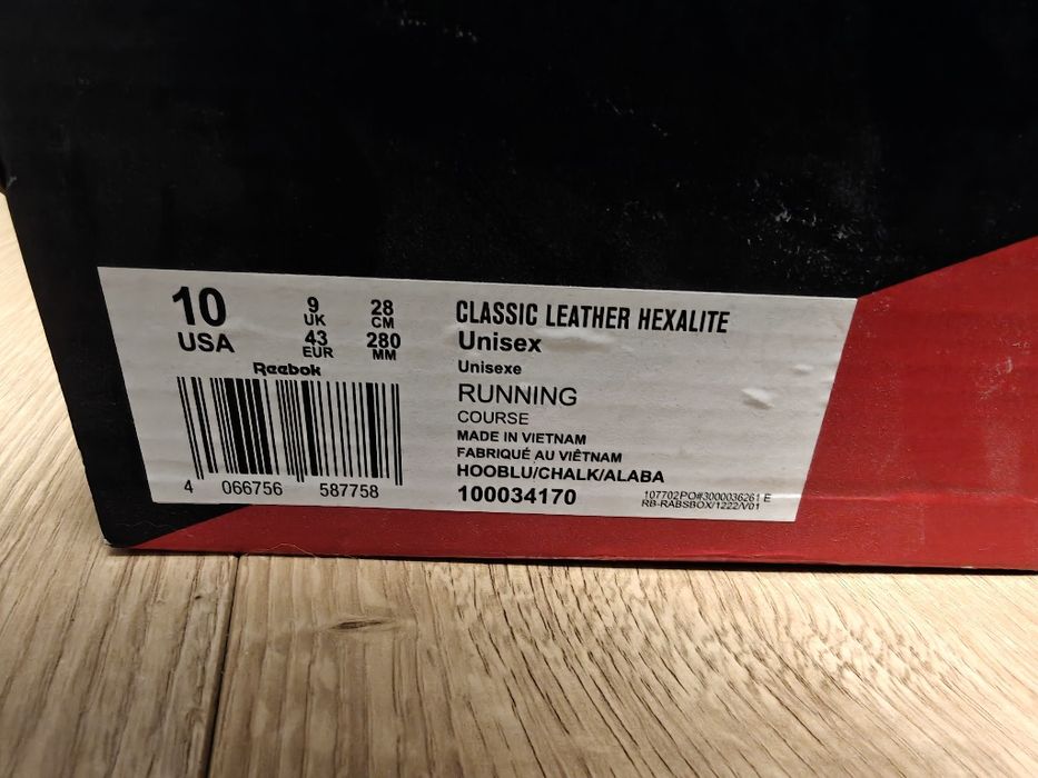 Buty Reebok Classic Leather Hexalite EU 43 / US 10 / 280MM