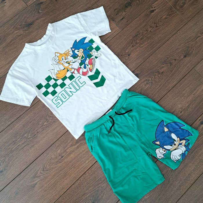 Koszulka szorty chłopięce zestaw 128 Sonic
