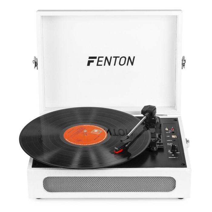 Gramofon w walizce z wbudowaniami głośnikami