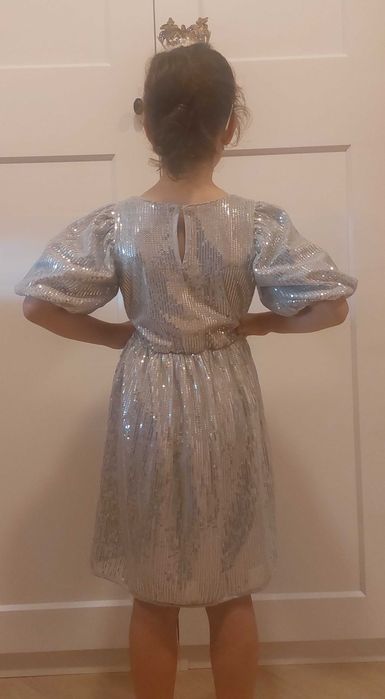 Kostium Przebranie Strój Księżniczki Sukienka cekinowa H&M 122 korona