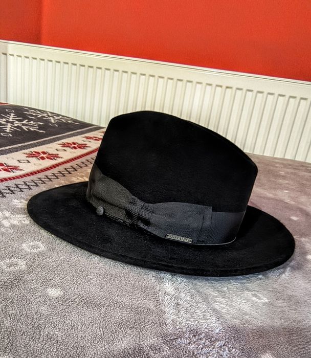 Czarny kapelusz typu fedora WIT Leather Skoczów