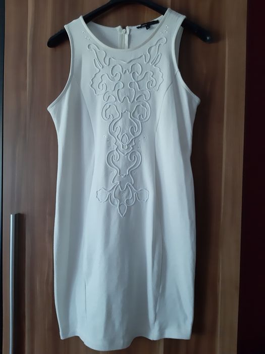 Śmietankowa  sukienka L