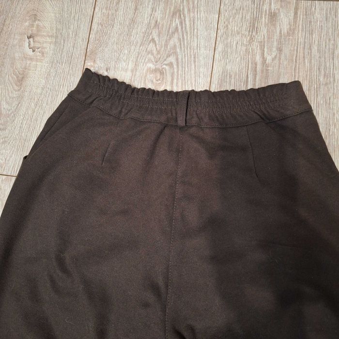 Жіночі прямі теплі штани шоколад вовна