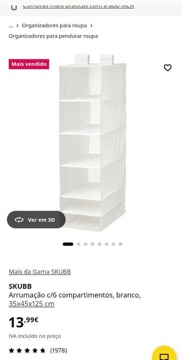 Arrumação suspensa - usada