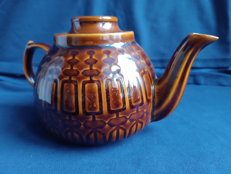 Imbryk wzór Aztecki porcelit Pruszków PRL