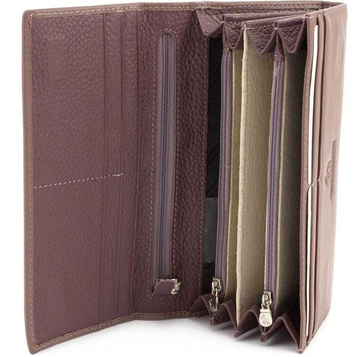 Пудровый кожаный кошелёк на магните Marco Coverna mc1413-6