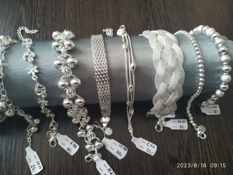 Bransoletka platerowana srebrem próby 925