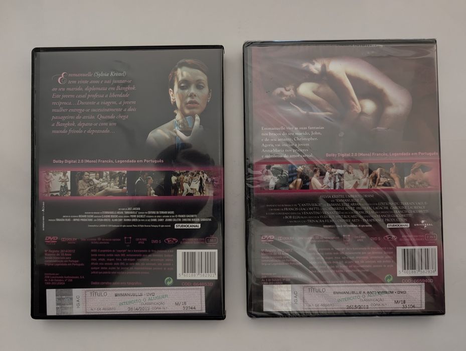 DVD Emanuelle + Emanuelle 2 a Anti Virgem