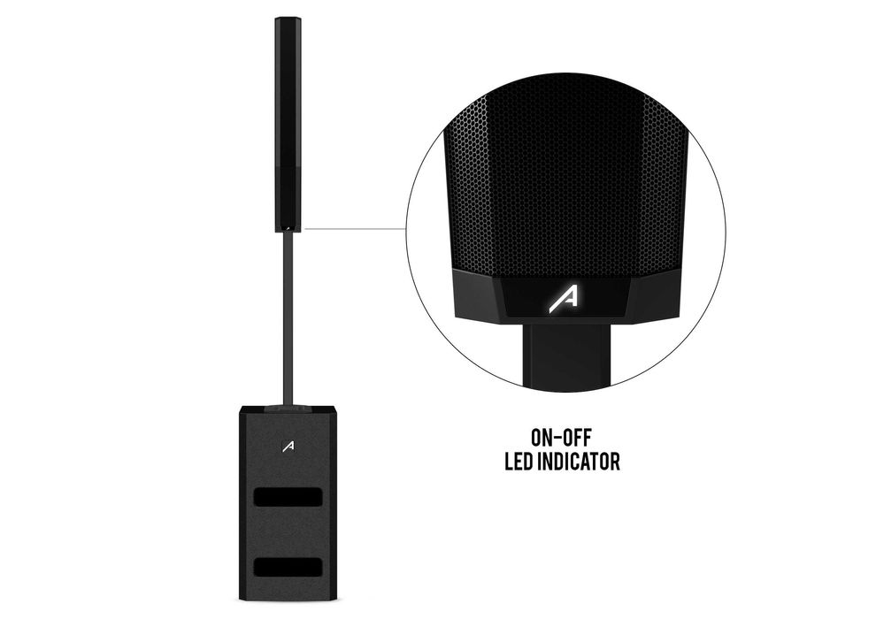 Sistema PA Ativo Audibax Detroit 1000X DSP | Som Profissional Compacto
