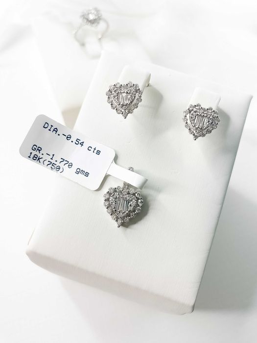 Kolczyki z diamentami Serce 0.54 CT