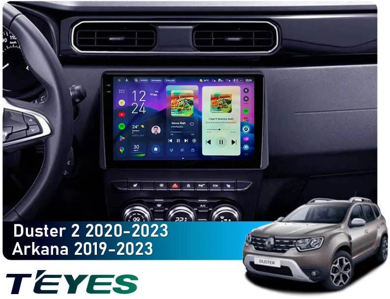 Комплект мультимедія Renault Duster HM 2  TEYES CC4 Pro 10.36 8/128 рамка проводка CANBUS