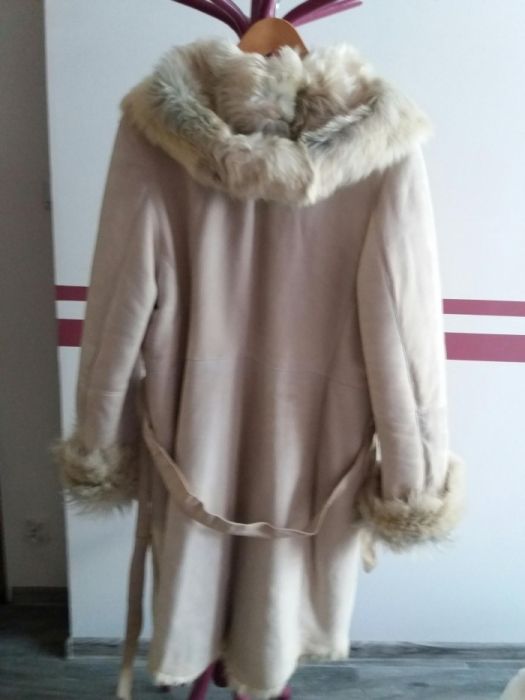Kożuch damski ekskluzywny z kóz kanadyjskich L