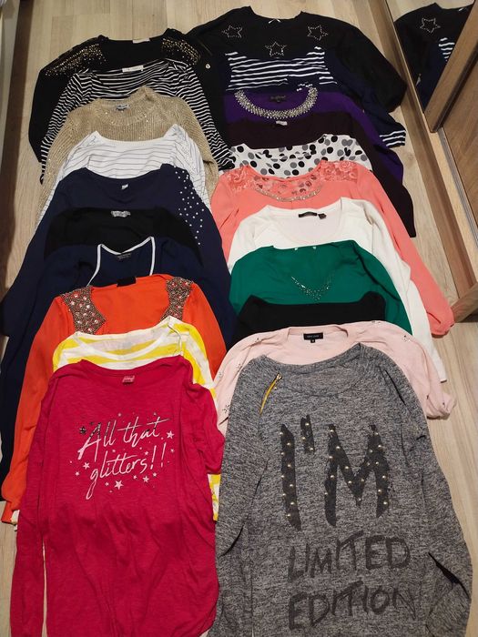 Bluzki damskie długi rękaw 25 sztuk