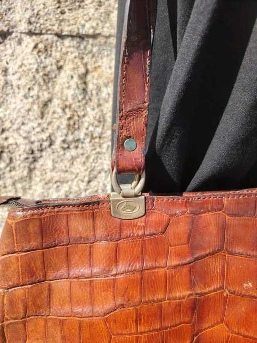 Bolsa de Ombro Vintage – Couro Crocodilo ENVIO GRATIS