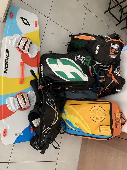 sprzęt kitesurfing kite deska trapez bar fone nobile