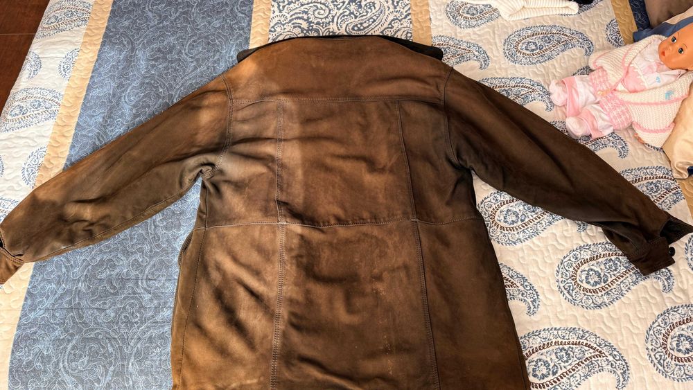 Casaco Vintage Duffle Coat em Pele Ovina, Fabrico Espanhol (Inca), 48