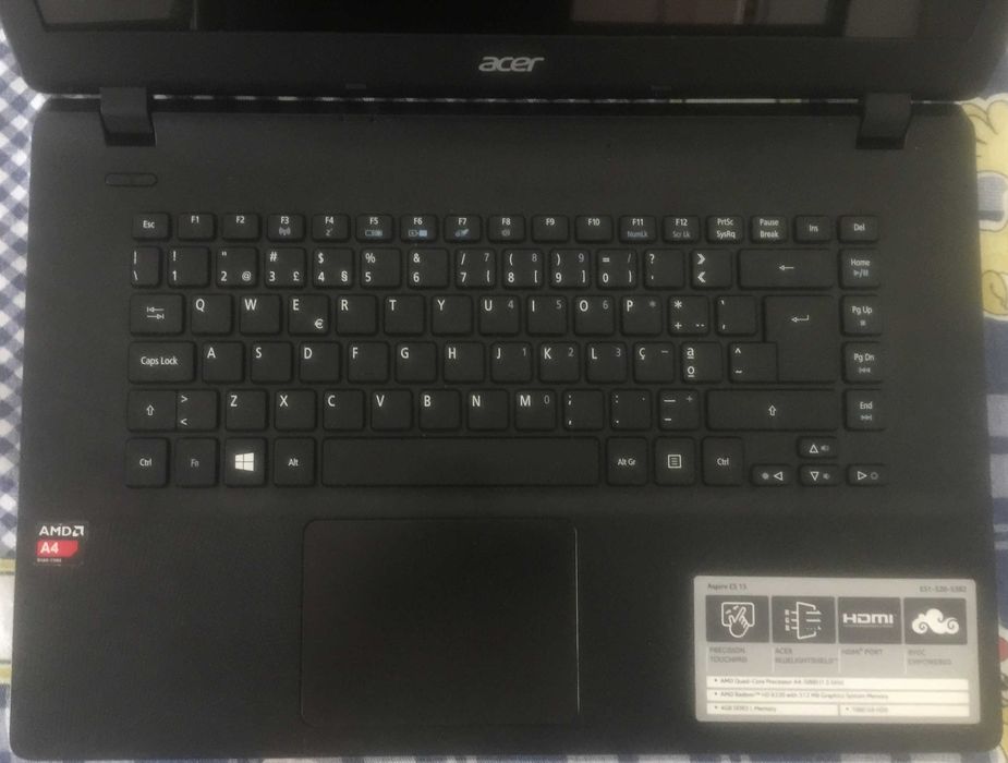 Clavier AZERTY Français Acer Pour Aspire ES1-520/521 - Réf. 6B.G2NN2.015 TOPCASE - Rouge (Ouvert)