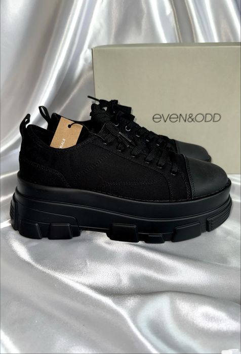 Nowe (z metką) czarne buty Sneakersy Even&Odd r. 39 Na Platformie / Grunge | styl chunky