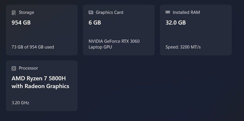 Lenovo legion 5 ryzen 7 5800H;  rtx 3060