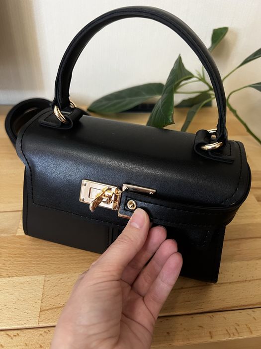 Стильна чорна жіноча сумка / женская сумка