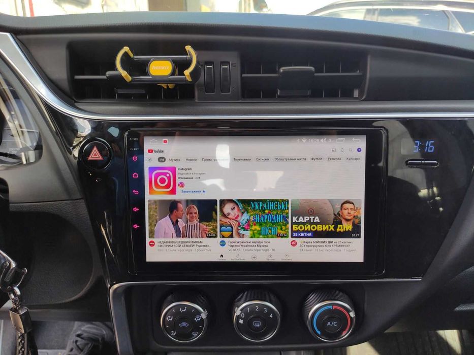 Штатная магнитола для Toyota Corolla E180 2016-2019 установка магнитол