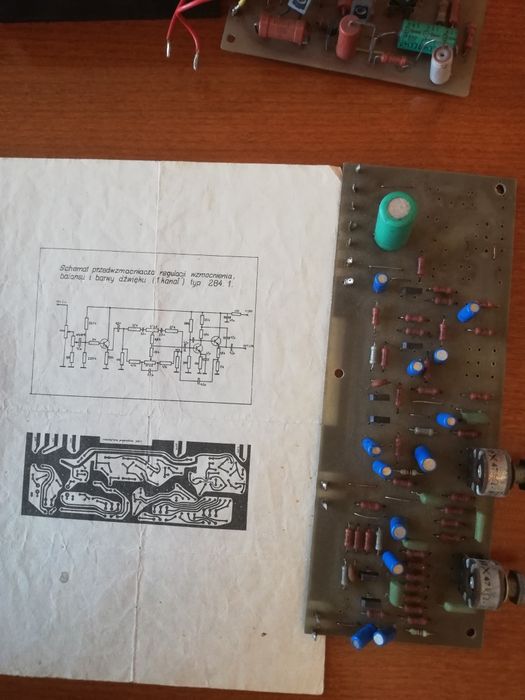 zestaw młody elektronik prl kit wzmacniacz