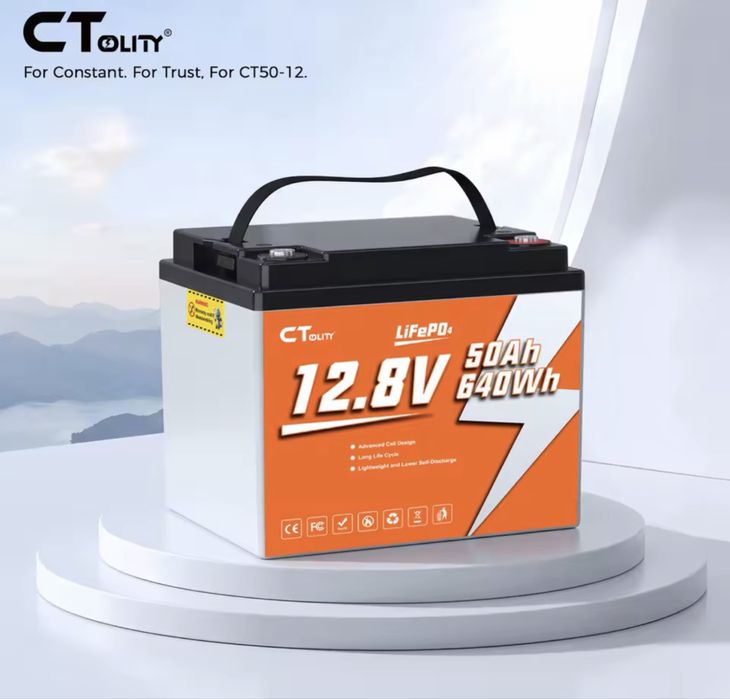 Аккумулятор LiFePO4 BMS Ctolity 12,8V 50 Ah 640 Wh