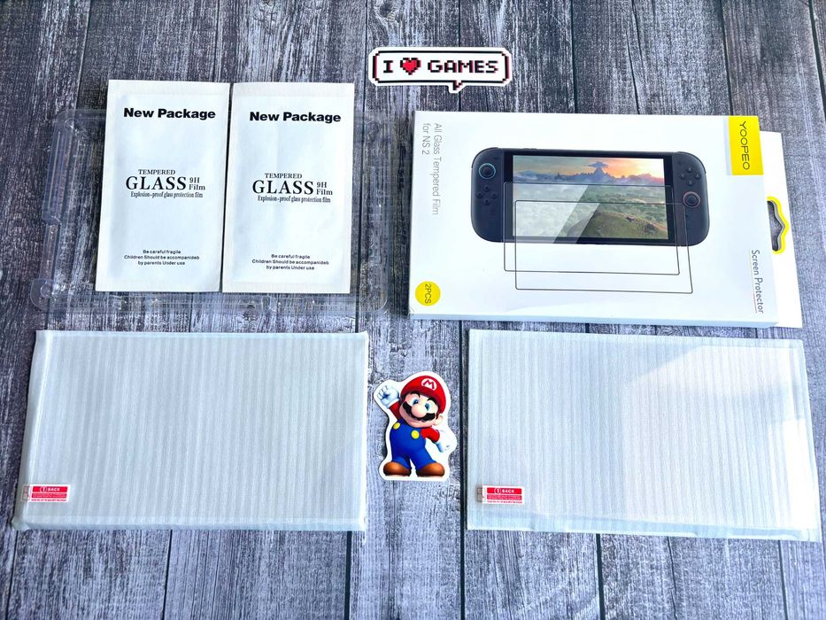 Захисне скло премиум клас HAIFVA Nintendo Switch 2 OLED/V2 ціна 2 скла