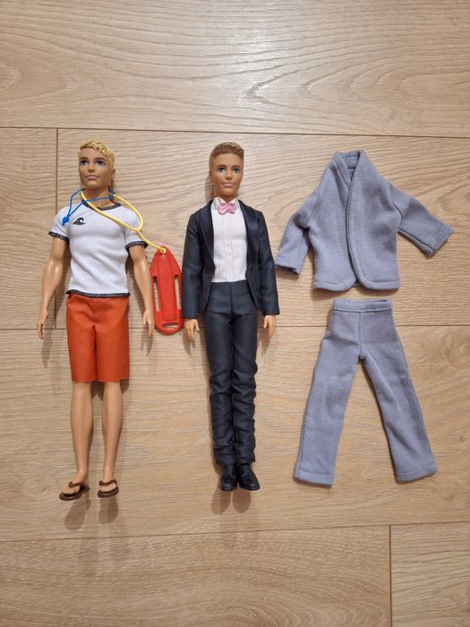 Zestaw Barbie z akcesoriami Ken ratownik i Ken Pan Młody