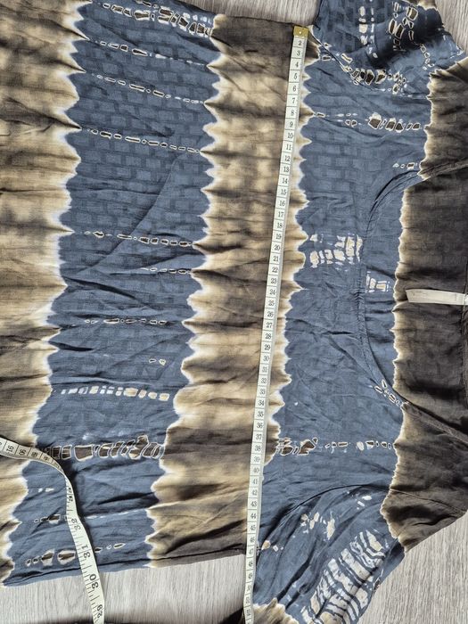 Śliczna zwiewna bluzka damska S M 100% rayon szerokie rękawy