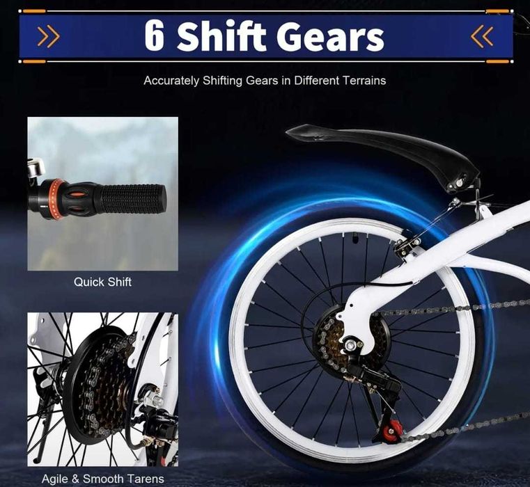 Nowy 6-biegowy rower składany