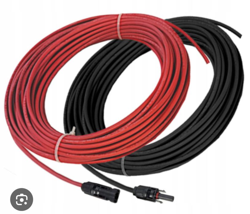 Kabel H1Z2Z2-K solarny 6mm2 czerwony i czarny każda długość nowy