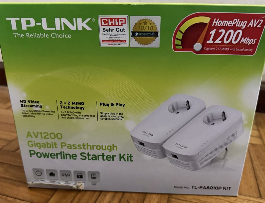 Powerline TPlink PA8010P kit  1200 Mbps