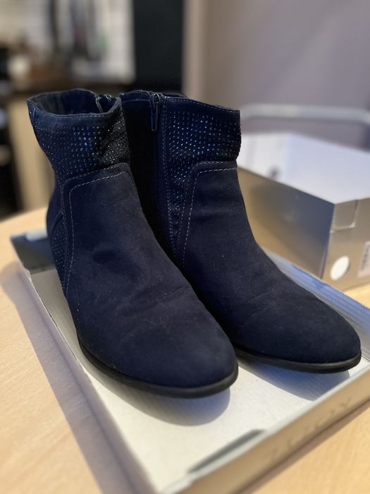 Botki granatowe 38