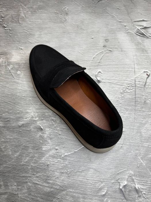 Лоферы Замшевые мужские чёрные LORO PIANA Black! Замша Натуральная!