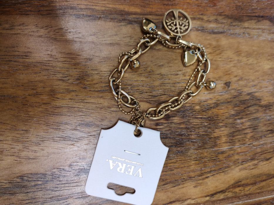 Bransoletka ze stali chirurgicznej z drzewkiem.