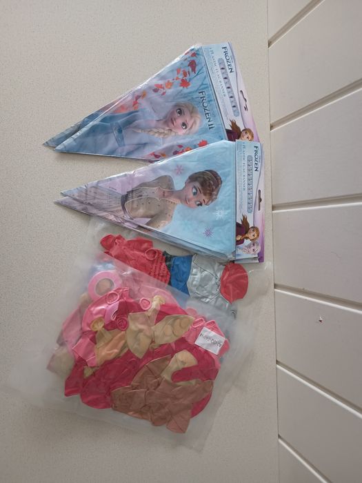 Zestaw urodzinowy Frozen, dekoracje urodzinowe, balony, girlanda
