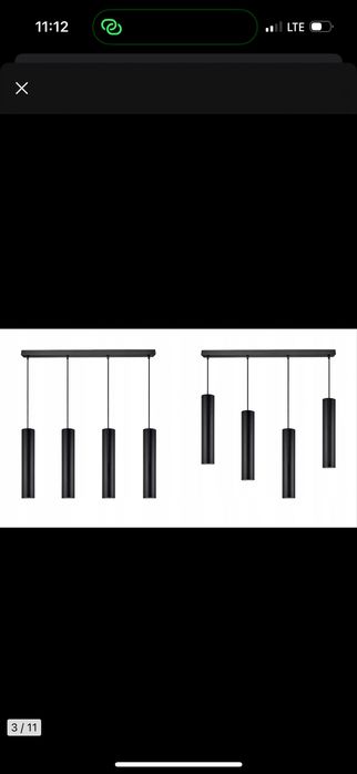 Lampa wisząca, żyrandol tuby LED