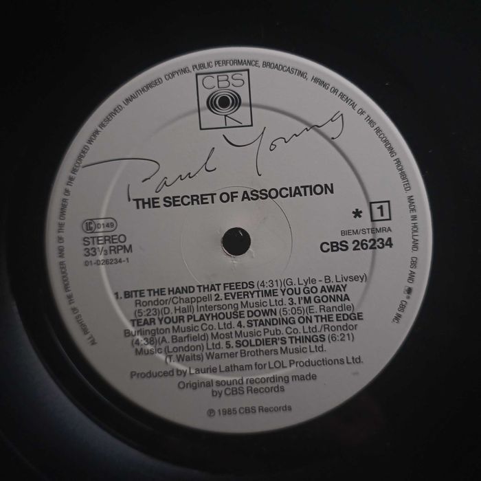 Paul Young LP The Secret of Association NL