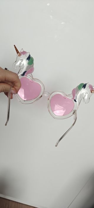 Okulary różowe pony jednorożec serduszka