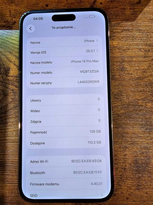 Iphone 14 Pro Max 128GB Bat:93% Gwarancja/SklepGSM/Lwsk