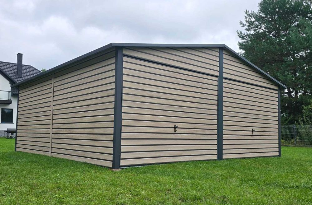 Garaż Drewnopodobny PREMIUM 4x6 Schowek Kolor wymiary PROMO -5%