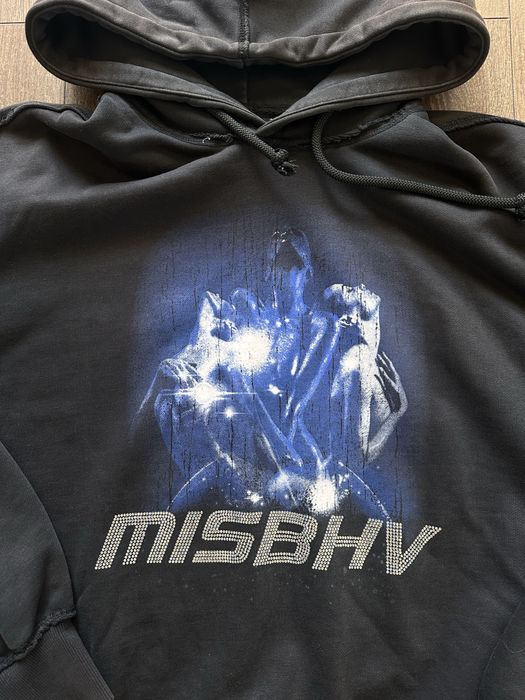MISBHV bluza czarna z nadrukiem z kapturem