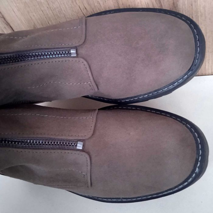 Нові німецькі чоботи, замшеві ботильйони, жіночі черевики демі зима 37