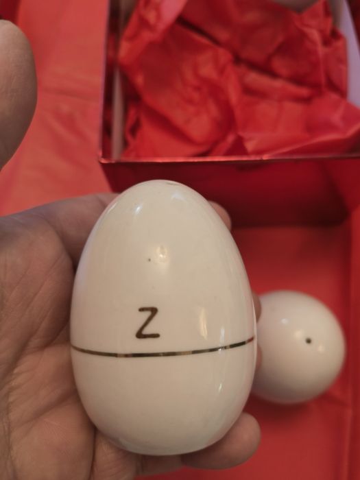 Saleiro e Pimenteiro em porcelana