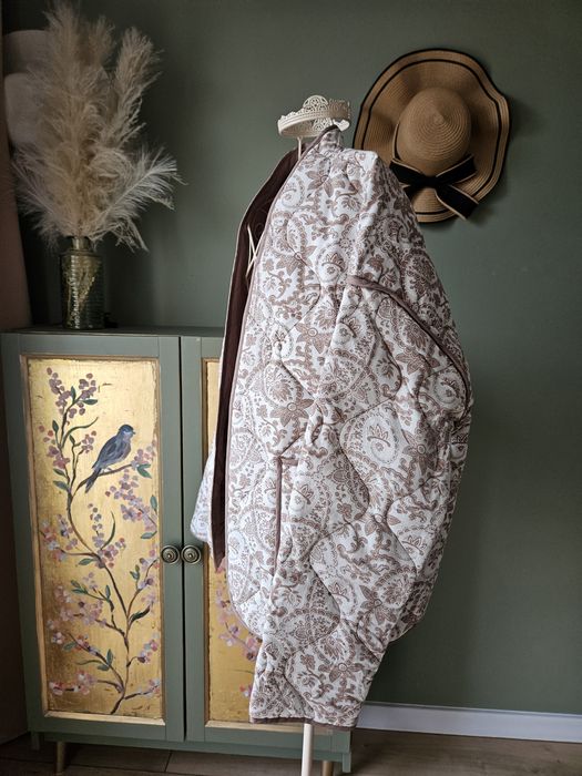 Unikatowa Boho Kurtka damska Pikowana ONLY L Oversize Paisley Narzutka