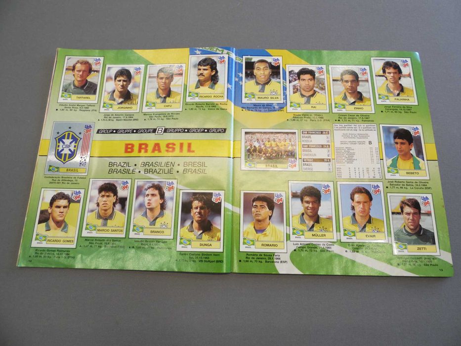 Caderneta completa Panini USA 94